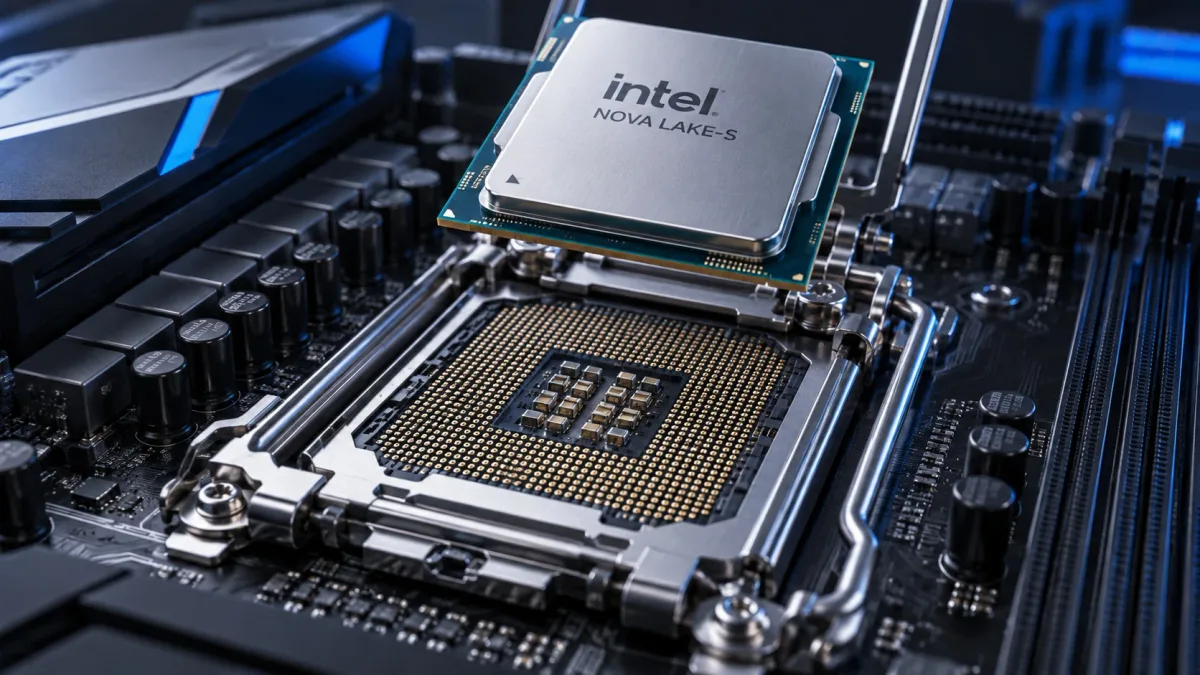 Recreación de un procesador Intel Nova Lake-S sobre un zócalo LGA