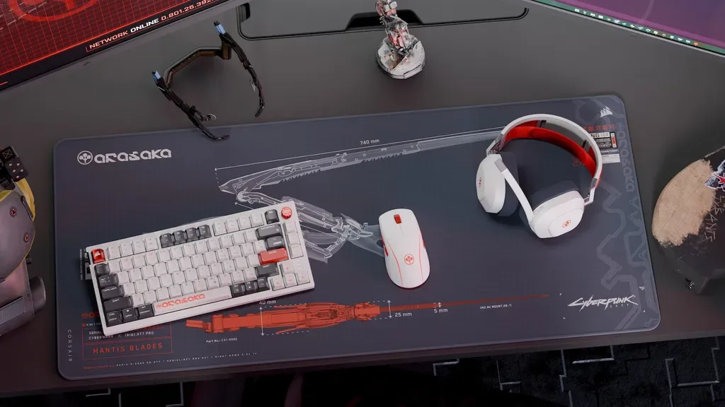 Colección CORSAIR Cyberpunk 2077: Arasaka White Edition