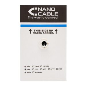 Cable De Red Bobina Cat.6 305M Rigido Utp Exterior Nanocable - Imagen 2