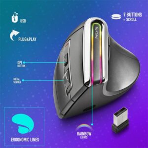 Raton Ngs Evo Karma Led Ergonomic Wireless - Imagen 4
