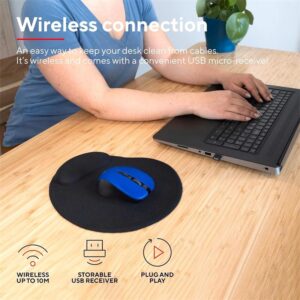 Raton Trust Mydo Silent Click Wireless Blue - Imagen 3