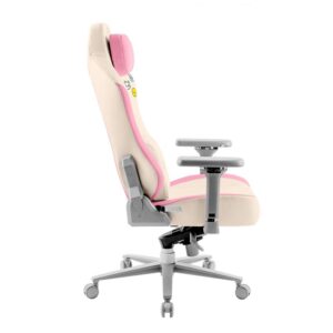 Silla Gaming Phoenix Nova Cuero Cream Edition White pink - Imagen 8