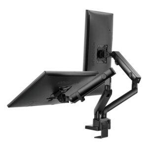 Soporte De Mesa Tv Monitor Phoenix 17-32 2 Brazos Usb Resorte Gas Black - Imagen 5