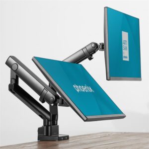 Soporte De Mesa Tv Monitor Phoenix 17-32 2 Brazos Usb Resorte Gas Black - Imagen 6