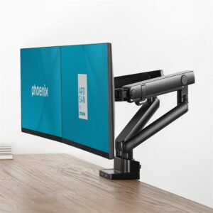 Soporte De Mesa Tv Monitor Phoenix 17-32 2 Brazos Usb Resorte Gas Black - Imagen 7