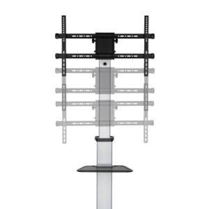 Soporte Tv Monitor Aisens Suelo Con Ruedas 37-86 50Kg Black Silver - Imagen 5