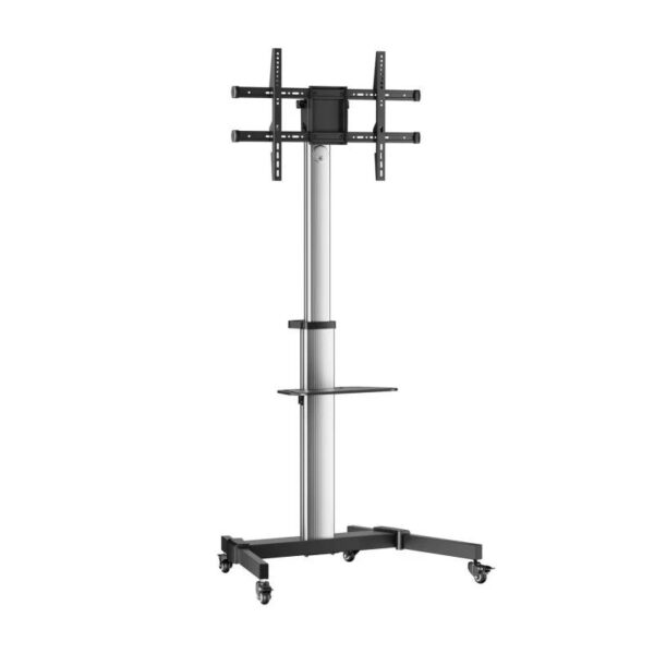 Soporte Tv Monitor Aisens Suelo Con Ruedas 37-86 50Kg Black Silver
