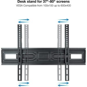 Soporte Tv Monitor Tooq 37-80 40Kg Inclinable Giratorio Black - Imagen 2