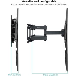 Soporte Tv Monitor Tooq 37-80 40Kg Inclinable Giratorio Black - Imagen 3