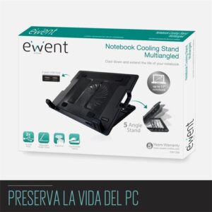 Soporte + Ventilador Notebook Ewent Hasta 17.4 Black - Imagen 7