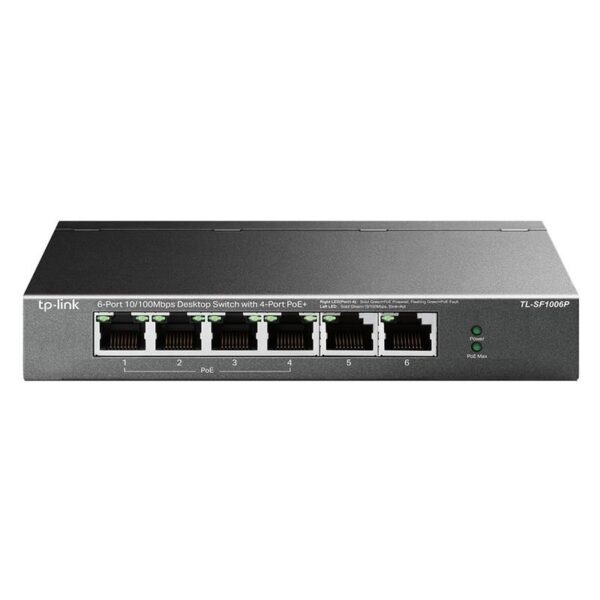 Switch Tp-Link Ethernet 6 Puertos ( 4 Poe ) Tl-Sf1006P